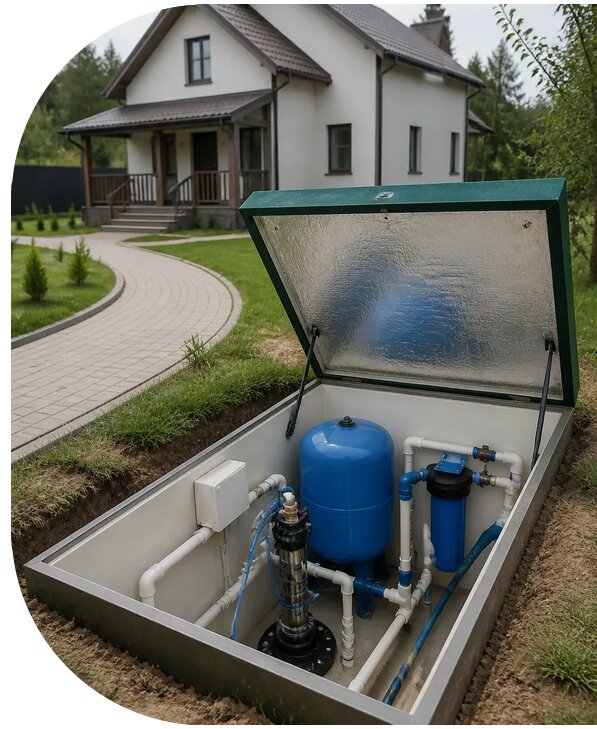 Автономное водоснабжение дома в Муре от 153150 р. | АПаруса-Мум